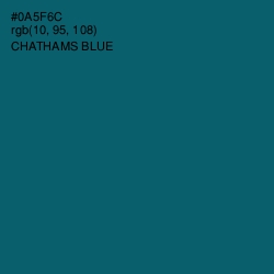 #0A5F6C - Chathams Blue Color Image