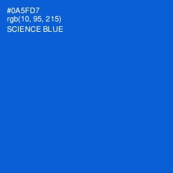 #0A5FD7 - Science Blue Color Image