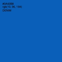 #0A60B8 - Denim Color Image