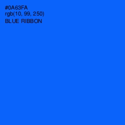 #0A63FA - Blue Ribbon Color Image