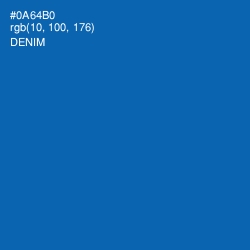 #0A64B0 - Denim Color Image