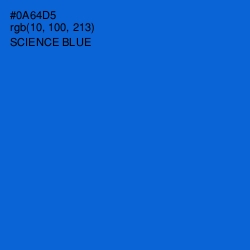 #0A64D5 - Science Blue Color Image