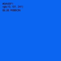 #0A65F1 - Blue Ribbon Color Image