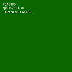 #0A6800 - Japanese Laurel Color Image