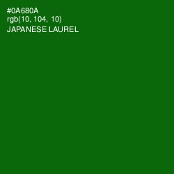 #0A680A - Japanese Laurel Color Image