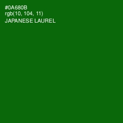 #0A680B - Japanese Laurel Color Image