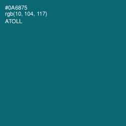 #0A6875 - Atoll Color Image