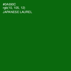 #0A690C - Japanese Laurel Color Image