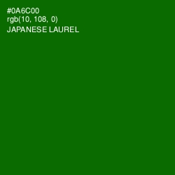 #0A6C00 - Japanese Laurel Color Image