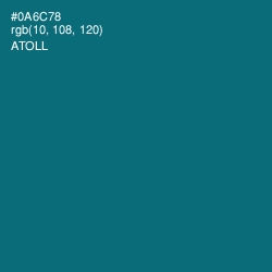 #0A6C78 - Atoll Color Image