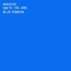 #0A6CEE - Blue Ribbon Color Image