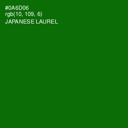 #0A6D06 - Japanese Laurel Color Image