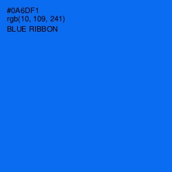 #0A6DF1 - Blue Ribbon Color Image