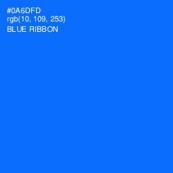 #0A6DFD - Blue Ribbon Color Image