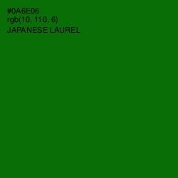 #0A6E06 - Japanese Laurel Color Image