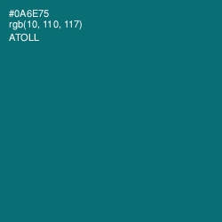 #0A6E75 - Atoll Color Image