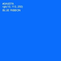 #0A6EFA - Blue Ribbon Color Image