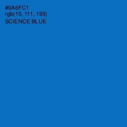 #0A6FC1 - Science Blue Color Image