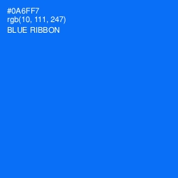 #0A6FF7 - Blue Ribbon Color Image