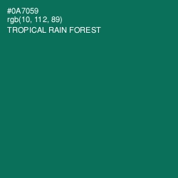 #0A7059 - Tropical Rain Forest Color Image