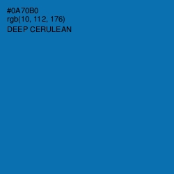 #0A70B0 - Deep Cerulean Color Image