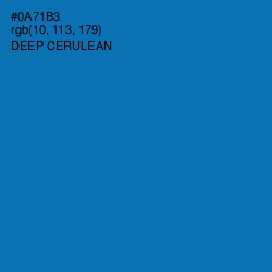 #0A71B3 - Deep Cerulean Color Image