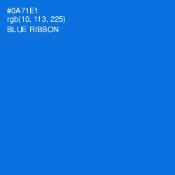 #0A71E1 - Blue Ribbon Color Image