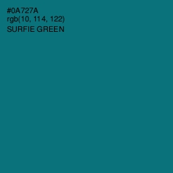 #0A727A - Surfie Green Color Image