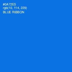 #0A72E5 - Blue Ribbon Color Image