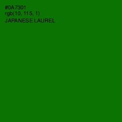 #0A7301 - Japanese Laurel Color Image