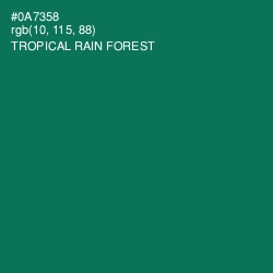 #0A7358 - Tropical Rain Forest Color Image