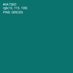 #0A736D - Pine Green Color Image