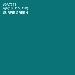 #0A7378 - Surfie Green Color Image