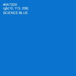 #0A73D0 - Science Blue Color Image