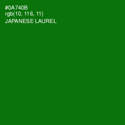 #0A740B - Japanese Laurel Color Image