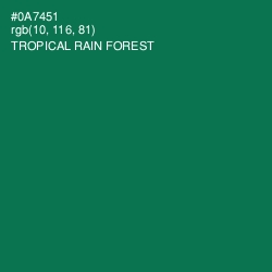 #0A7451 - Tropical Rain Forest Color Image