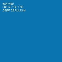 #0A74B0 - Deep Cerulean Color Image