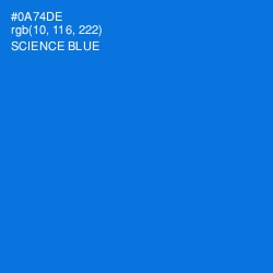 #0A74DE - Science Blue Color Image