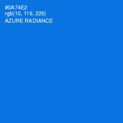 #0A74E2 - Azure Radiance Color Image