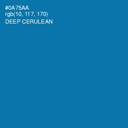 #0A75AA - Deep Cerulean Color Image