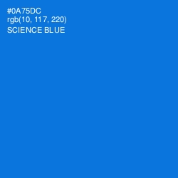 #0A75DC - Science Blue Color Image