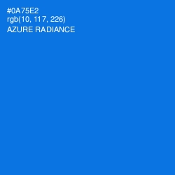 #0A75E2 - Azure Radiance Color Image