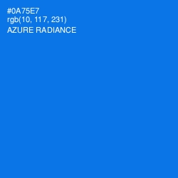 #0A75E7 - Azure Radiance Color Image