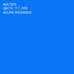 #0A75F5 - Azure Radiance Color Image