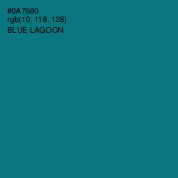 #0A7680 - Blue Lagoon Color Image