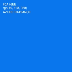 #0A76EE - Azure Radiance Color Image