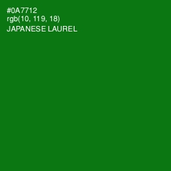 #0A7712 - Japanese Laurel Color Image