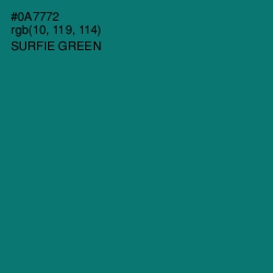 #0A7772 - Surfie Green Color Image