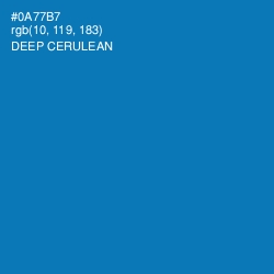 #0A77B7 - Deep Cerulean Color Image