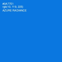 #0A77E1 - Azure Radiance Color Image